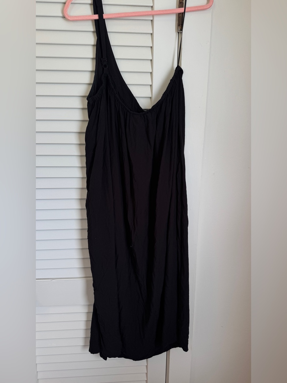 Old Navy Black One-Shoulder Slip Dress